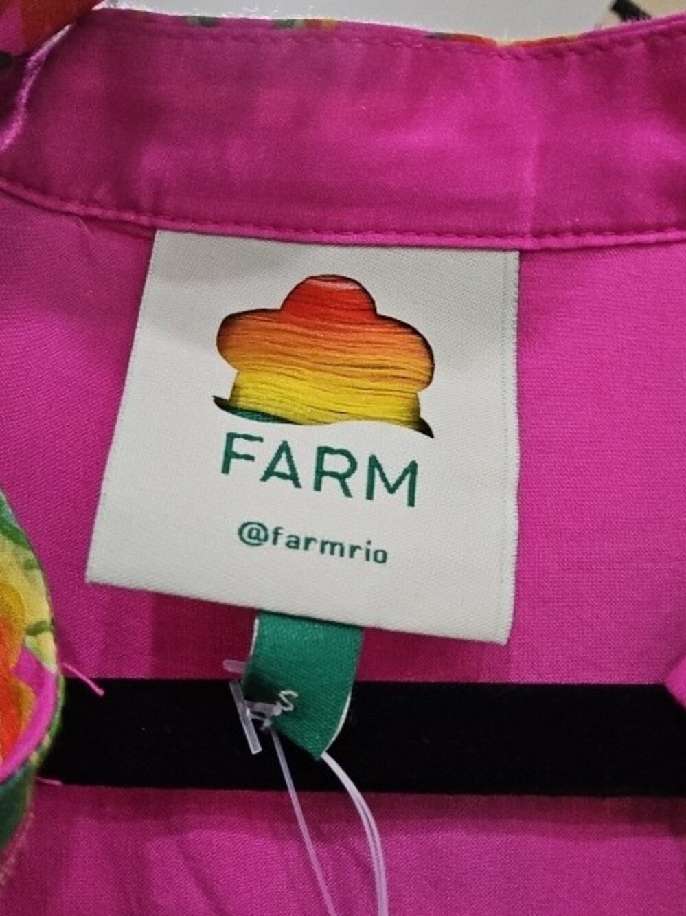 FARM Rio Hot Pink Floral-Trim Top - Picture 2 of 2